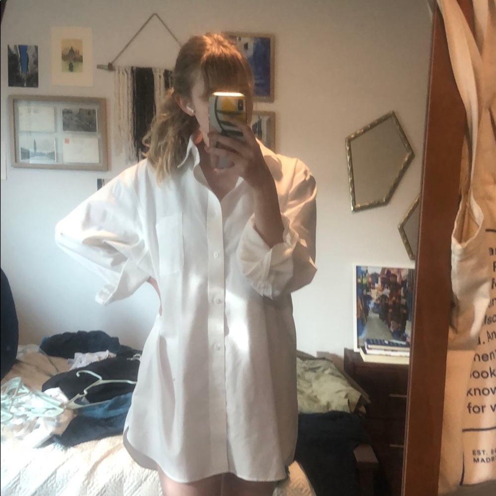 Oversized Lands End Button Down